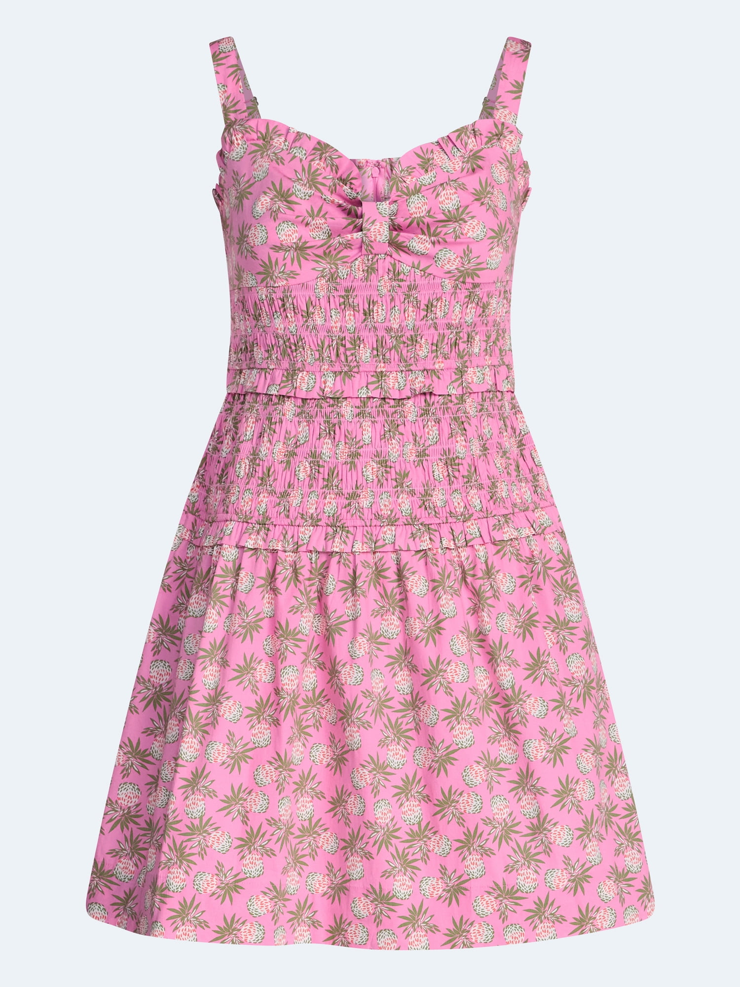 Free Assembly Women's Tiered Smocked Mini Dress, XS-XXL