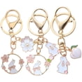 thumbnail image 1 of 3pcs Metal Rabbit Pendant Lovely Pendant Rabbit DIY Charm for Car Key Chain, 1 of 8