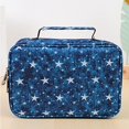 thumbnail image 2 of yuksok 72 Pencil Case Handheld Large Capacity Pencil Holder Zippered 36 Slots Organizer Blue, 2 of 8