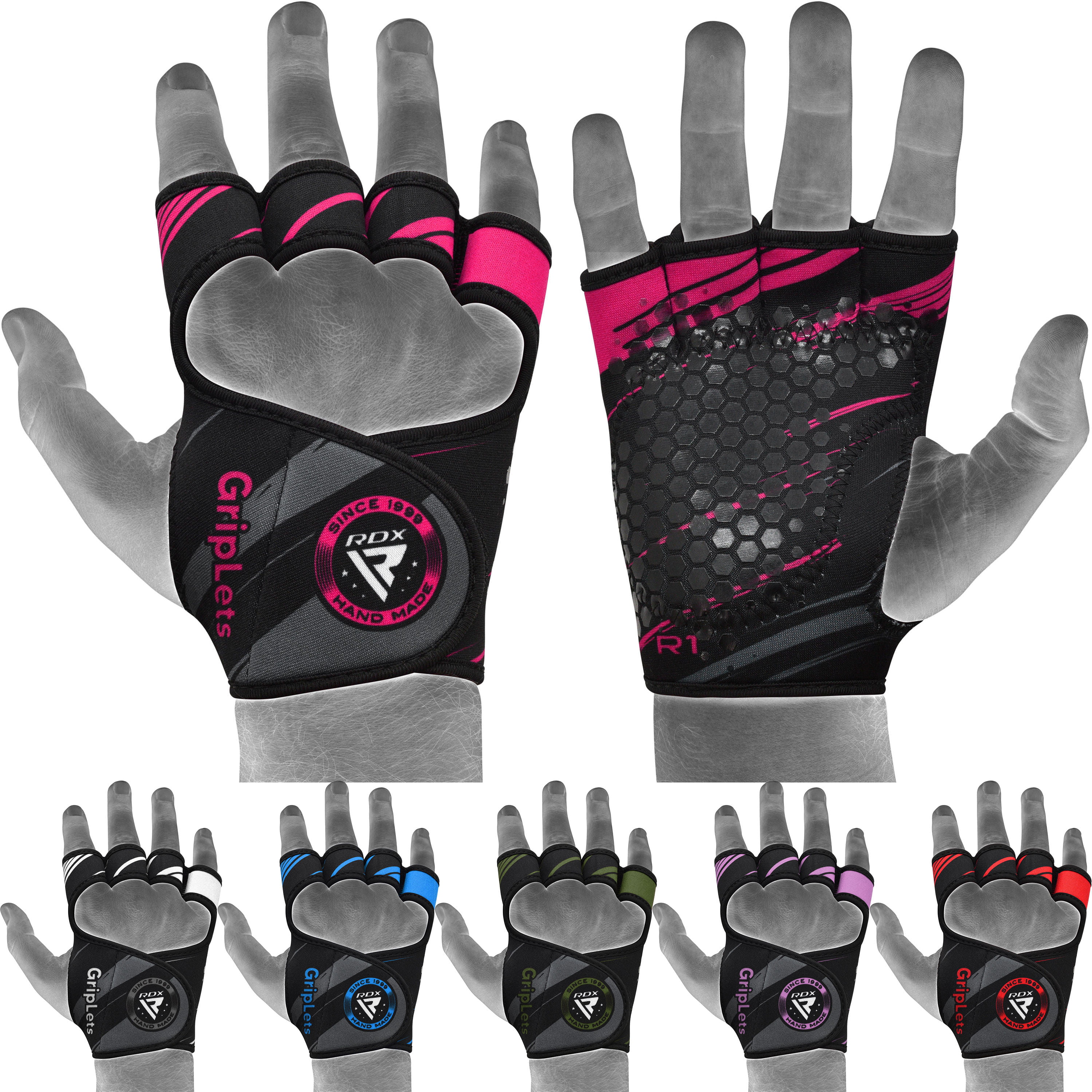 RDX Ladies Weight Lifting Gym Gloves Body Building Women Training Fitness Pink B 