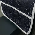 thumbnail image 3 of Blue Sky Microwave Oven Cover, Repeating Stars Constellation Galaxy Theme Science Outer Space Print, Water Resistant Organizer with Pockets for Kitchen, 36" x 12", Dark Night Blue White, by Ambesonne, 3 of 4