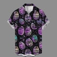 thumbnail image 2 of ZVAVZ Easter Shirts for Men Jesus Cross Short Sleeve Tees Bowling Casual Button Down Shirts Cute Eggs Printed Loose Work Dress Shirt Black,XXL, 2 of 4