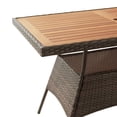 thumbnail image 6 of Teamson Home Outdoor 5-Piece PE Rattan & Acacia Wood Dining Set with Four Chairs and Table, 6 of 11