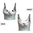 thumbnail image 6 of Uemuo Funny Cat Pattern Women's Sports Bra - High Impact Support, Breathable, and Comfortable Athletic Bra for Running, Yoga, and Workouts, 6 of 9
