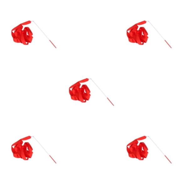 Toystoory Varitas de cinta Favores de fiesta iris Entrenamiento Portátil Cumpleaños Goodie Stuffers Gimnasia Serpentinas para niños Rojo Type2 NO2