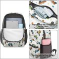 thumbnail image 4 of Monster Cartoon Truck White Pattern 17" School Backpacks for Teens,Waterproof Oxford Fabric,S-Shape Padded Straps for School,Travel,Hiking,Camping, 4 of 6