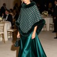 thumbnail image 6 of Fewfanhot Faux Fur Trim Tweed Poncho Cape Elegant Warm Pullover Wrap Shrug for Women Fall Winter, 6 of 8
