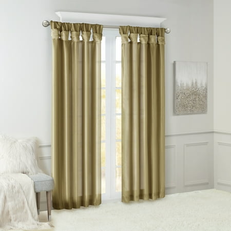 Home Essence Lillian Twist Tab Lined Window Curtain