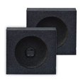 thumbnail image 1 of Q Power QBomb QBTW6.5 Cajas individuales de altavoz de audio para automóvil de material MDF resistente de 6.50 pulgadas con acabado de revestimiento en aerosol para revestimiento de cama, paquete de 2, 1 of 5