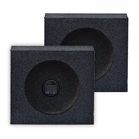 Q Power QBomb QBTW6.5 Cajas individuales de altavoz de audio para automóvil de material MDF resistente de 6.50 pulgadas con acabado de revestimiento en aerosol para revestimiento de cama, paquete de 2