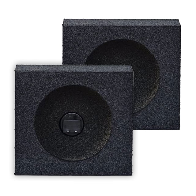 Q Power QBomb QBTW6.5 Cajas individuales de altavoz de audio para automóvil de material MDF resistente de 6.50 pulgadas con acabado de revestimiento en aerosol para revestimiento de cama, paquete de 2
