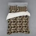 thumbnail image 2 of Ambesonne Flower Bedding Set 3 Pcs, Nostalgic Botany Flora Art, Twin, Sepia Black Tan, 2 of 3