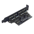 thumbnail image 2 of PCIE USB Expansion Card Dual 9PIN to 4-Port USB2.0 Adapter Card PC Panel Expansion for Desktop Win10/11,1 * Expansion Card,Black, 2 of 7