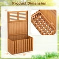 thumbnail image 3 of Costway Wooden Plant Stand Raised Garden Bed with Trellis & Planter Box Privacy Screen, 3 of 10
