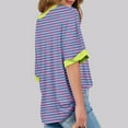thumbnail image 2 of Valcatch Women's Oversized T Shirts Short Sleeve Crewneck Stripes Summer Tops Casual Loose Basic Tee Shirts 2024 Trendy Clothes, 2 of 4