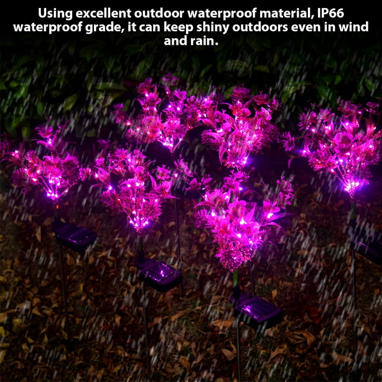 Genkent Solar Flower Stake Lights Solar Phalaenopsis Garden Lights
