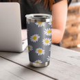 thumbnail image 3 of Gobelet 20oz avec Couvercle et Paille en Acier Inoxydable Isolé sous Vide pour Eau Café, Double Paroi, Réutilisable pour Boissons Chaudes, 3 of 6