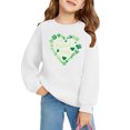 thumbnail image 3 of Posijego Toddler Girls Girls St Patrick's Day Shirt Long Sleeve Cotton T-Shirts Clover Graphic Basic Tee Tops, 3 of 3