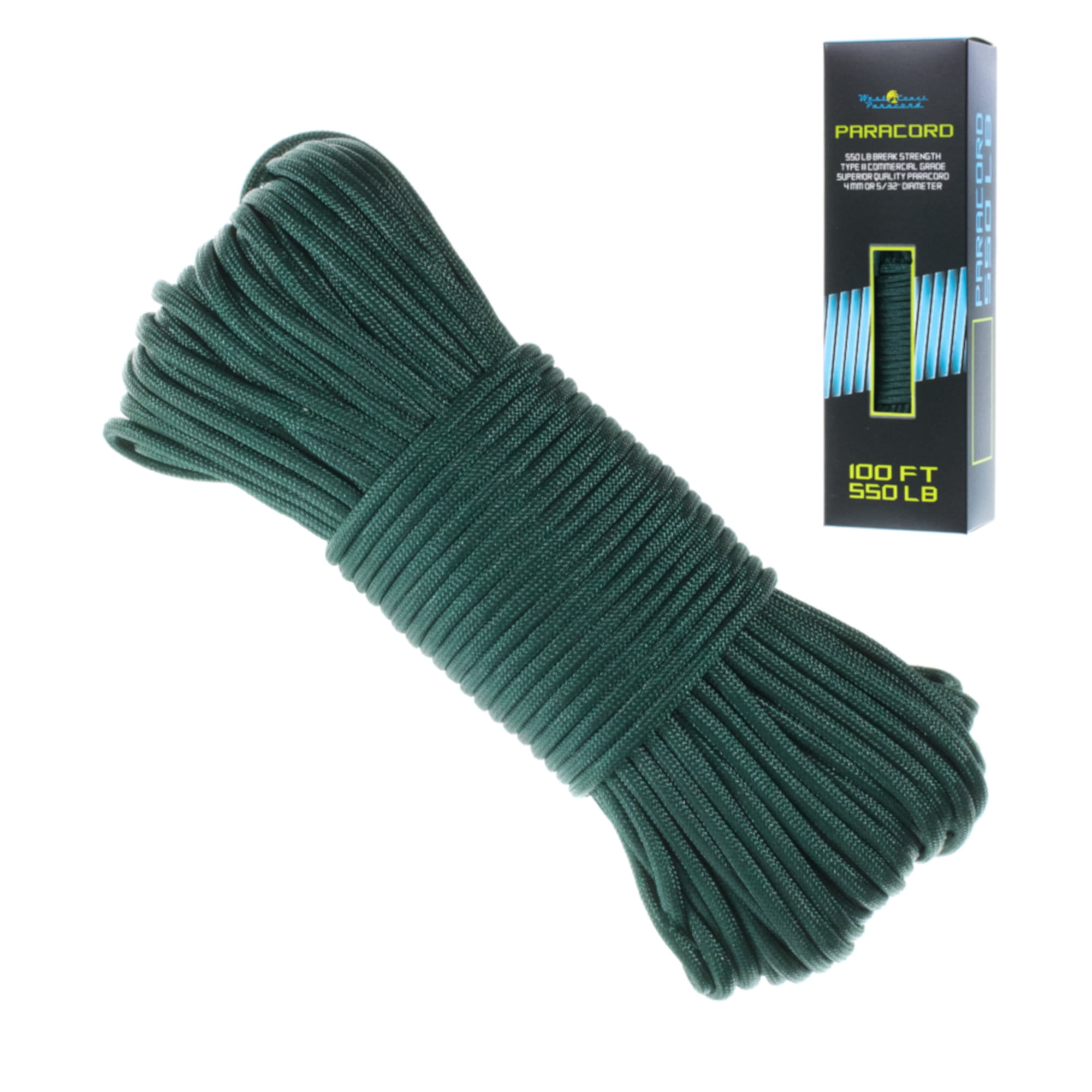 WEREWOLVES 550lb Paracord/Parachute Cord Type III 7 Strand 100% Nylon Core and Shell Multiple Colors 