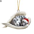 thumbnail image 1 of Dog Pendant Decorative Santa Hat Creative Anti-crack Christmas Tree Pendant, 1 of 4