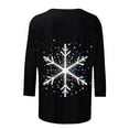 thumbnail image 4 of Christmas Tops for Women Tops Trendy Plus Size Fitted Black Western Graphic Shirts White Blouses Dressy Casual Petite, 4 of 5