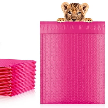 Pink Poly Bubble Mailers Self Seal, 8.5 x 11 Inch. 300 Pack Bubble Packaging Envelopes for Shipping. Durable Sealed Mailing Envelopes Bubble Padded. Waterproof Bubble Bags for Shipping
