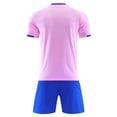 thumbnail image 6 of Kids Soccer Jersey Set Ndbuld Children's Short Sleeve Top With Elastic Waist Shorts Sportswear And Soccer Set For Middle And Big Kids Pink S, 6 of 6