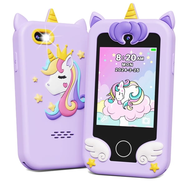 Teléfono inteligente de juguete KOKODI Kids Unicorn con pantalla táctil y cámara