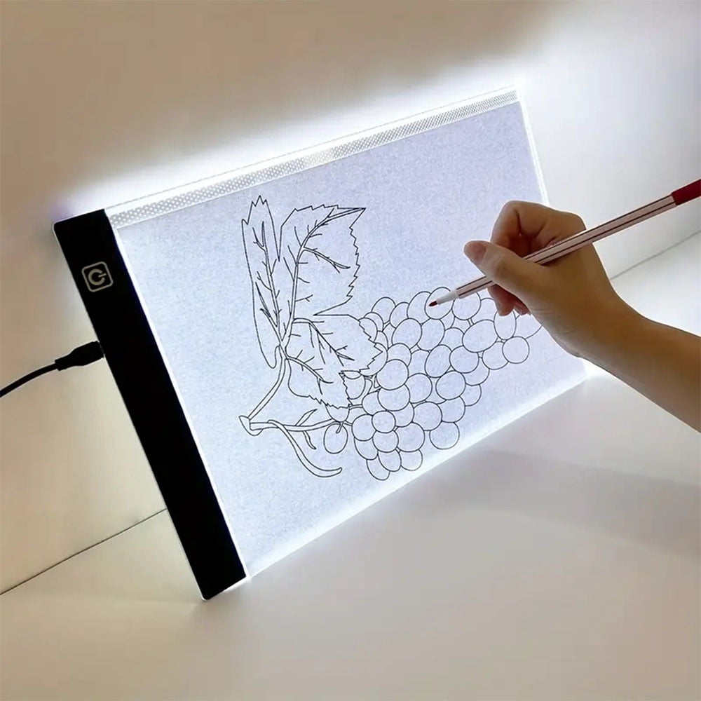 Big A3 LED Copy Board Light Tracing Box, Adjustable USB Power LED Trace Light Pad For Tattoo Drawing, Streaming, Sketching, Animation, Stenciling, With Removable Stand And Diamond