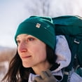 thumbnail image 4 of Unisex - Merino Wool - Lightweight Ridge Cuff Beanie - One Size - Emerald Green, 4 of 4
