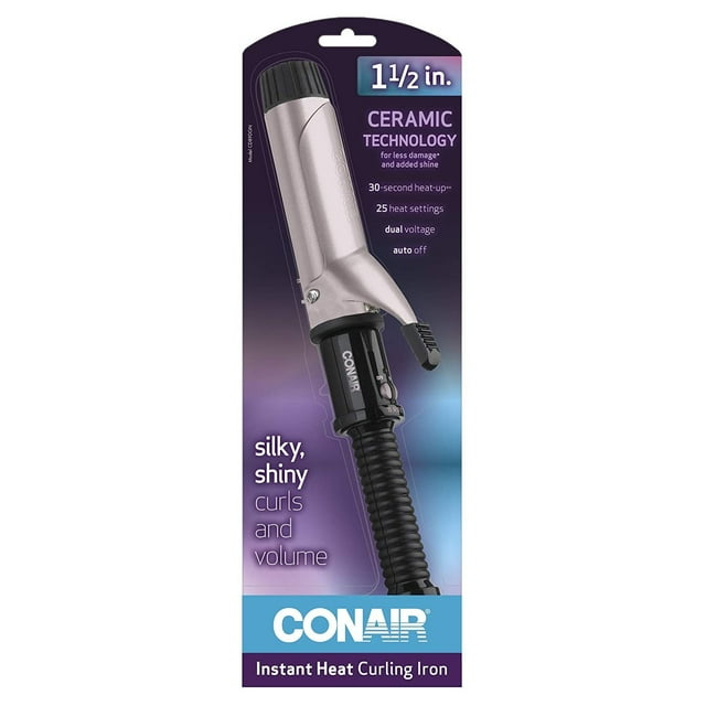 Conair Ceramic Technology Instant Heat Curling Iron, 1 1/2inch CD89