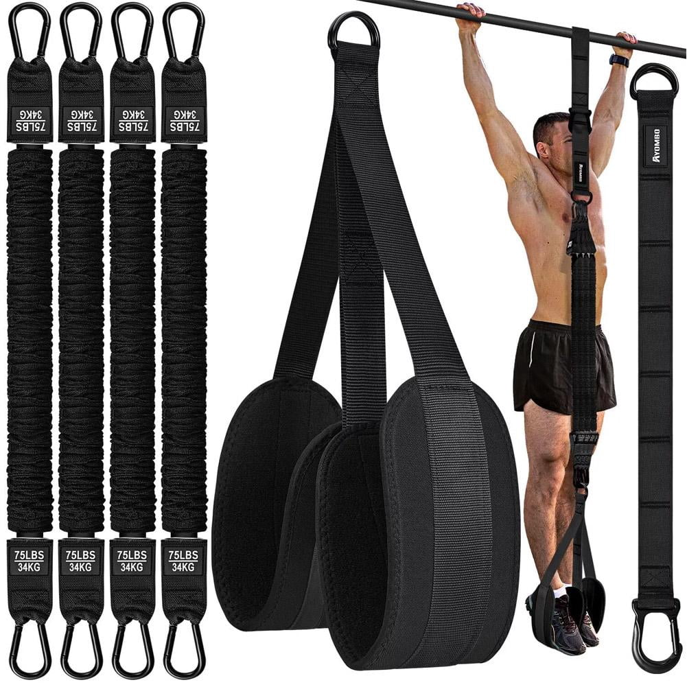 Pull Up Assistance Bands 75-225lbs, Heavy Duty Resistance Band Set for Workout, Strength Training Equipment with Adjustable Foot Rest