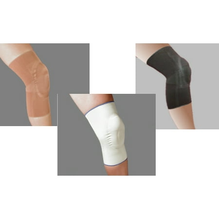- Elastic Knee Brace w/ Visco Patella Support (Small White w/ Blue Trim)