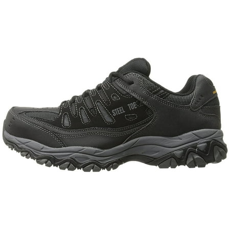 

Skechers Work Men s Cankton Lace Up Athletic Steel Toe Safety Shoes - Wide Available