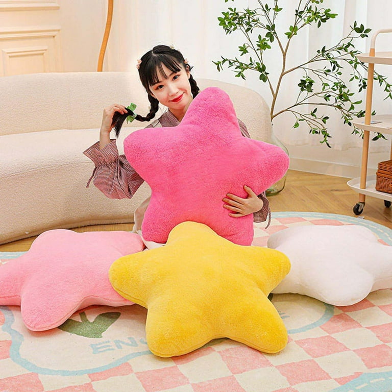 15.7in Star Pillow Star Cushion Cute Star Pillow Pink Star Shaped Pillows Super Soft Star Throw Pillows Fluffy Star Plush Pillow Cushion for Chair