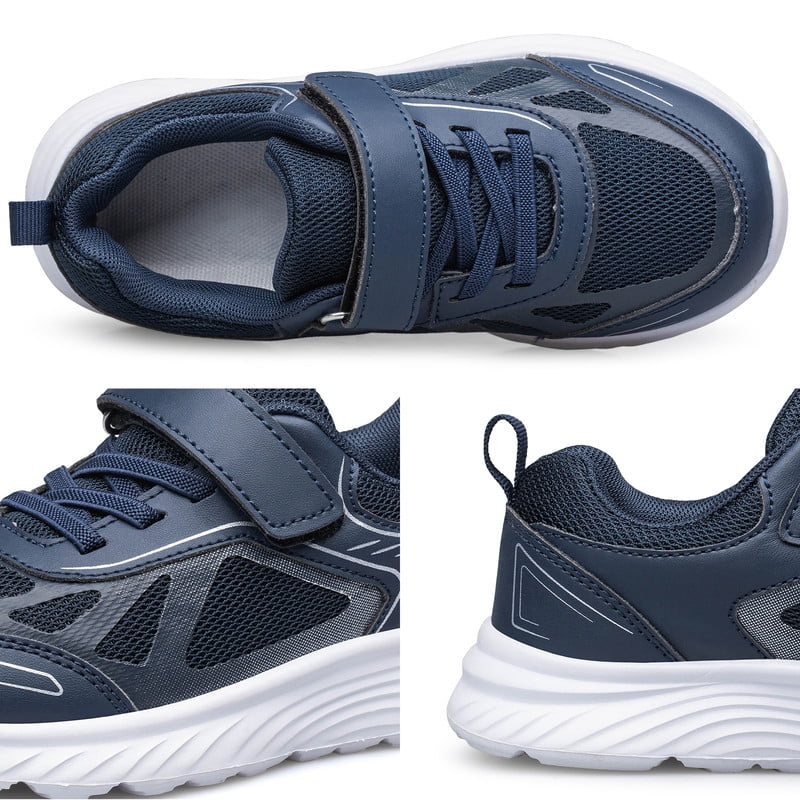 YHOON Boys Girls Shoes Slip on Lightweight Running Tennis Sneakers Walking School Kids Shoes Navy Blue Toddler Size 7.5