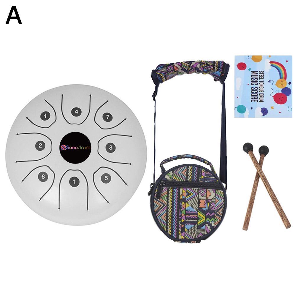 5.5 Inch Mini 8-tone Steel Tongue Drum C Key Percussion Instrument Hand Pan