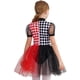 thumbnail image 4 of Disfraz de payaso Joker de Halloween para niña, vestido de Cosplay con tutú y manga abombada, estampado de cuadros, vestido de tul de Ballet con lentejuelas brillantes, 4 of 5