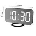 thumbnail image 3 of piaybook Alarm Clock Digital Alarm Clock Large LED Display With Dual USB Charger Ports | Auto Dimmer Mode | Easy Snooze Function Modern Desk Wall Clock For Bedroom Home Office For All People, 3 of 5