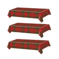 thumbnail image 4 of Mantel Desechable Navideño Para Fiestas, Impermeable, Rectangular, Protector De Mesa, 3 Piezas, Cuadros Grandes 3 piezas de cuadros grandes, 4 of 8