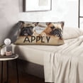 thumbnail image 6 of Naloa Cute Bulldogs Apply Pillowcase, Throw Pillowcase, Wrinkle-Free, Stain-Resistant with Hidden Zipper for Bedroom Sofa-14"x20", 6 of 6