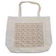thumbnail image 1 of Bird Shopping Bag, Print of Rose Floral Romantic Feminine Spring Pastel Tone Forest Elements, Eco-Friendly Reusable Bag for Groceries Beach and More, 15.5" X 14.5", Cream, by Ambesonne, 1 of 2