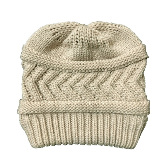 iHPH7 Knitted Beanie Watch Cap Knitted Hat Winter Accessories for Women Wool Beanies for Men Skull Caps for Men Beige One Size