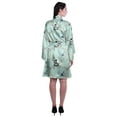 thumbnail image 4 of Moomaya Printed Womens Kimono Sleeve Robes Satin Silk Getting Ready Bridal Robe Coverup, 4 of 7