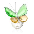thumbnail image 3 of kurtrusly 40 Ball Colored Crystal Butterfly Ornament - Green and Yellow - Boxed, 3 of 9