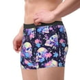 thumbnail image 2 of Sikiie cool flower Skull Print Men's Boxer Briefs, Elastic Waistband Boxer Briefs Leggings-Large, 2 of 5