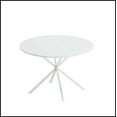 thumbnail image 4 of Dasun Modern Cross Leg 47.24 in Round Two Piece Removable Top Table Dining Table, White, 4 of 8