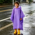thumbnail image 4 of Kids Thickened Cloak Raincoat, Reusable Waterproof Children's Rain Poncho with Adjustable Hood, EVA Toddler Rain Cape for School, Camping, Hiking, and Travel, 4 of 8
