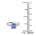 thumbnail image 4 of AoneJewelry 1.20 Cttw (I-J, I1-I2) Emerald Cut Tanzanite and Diamond Ring for Women in 14K Solid White Gold (Size 5-9) Sold, 4 of 5