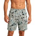 thumbnail image 2 of Ankola Mens Casual Shorts Outdoor Beach Shorts Elastic Waist Drawstring Athletic Shorts with Pockets for Running Vacation, 2 of 5